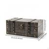 Antique Style Storage Trunk Wooden Organizer Vintage Box for Home