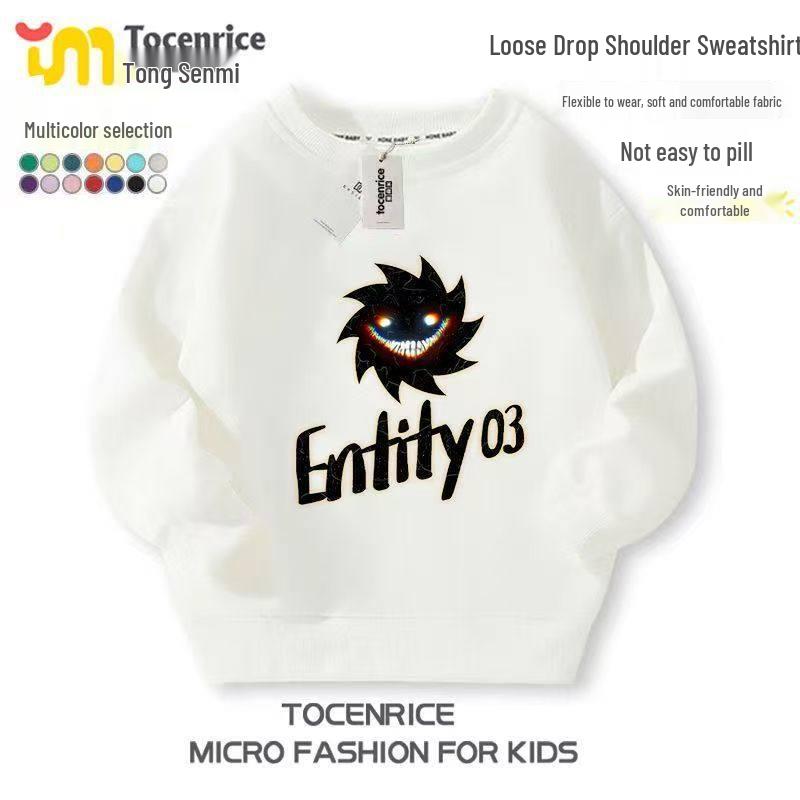 New Unisex Children s Fleece-Lined Smiling Face Backrooms Hoodie - Trendy Youth Clothing 140cm