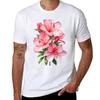 Azalea Flower Watercolor Painting Tshirt Plus Size Lightweight Top Tshirt