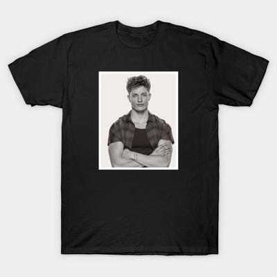 Asian Size Men Black Print T-shirt Matt Rife No-Cut Heat Transfer Print Cotton Tshirt