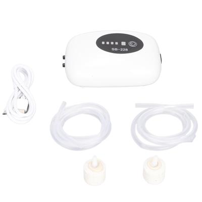 Fish Tank Oxygen Pump USB Rechargeable Quiet Double Hole Mini Aquarium Air Pump for Indoor Fishing