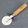 Stainless Steel Roller Wheel 17x6cm Pizza Cake Cutter Handheld Wooden Handle Pastry Crimper Dough Cutter 360 Degree Rotation 1