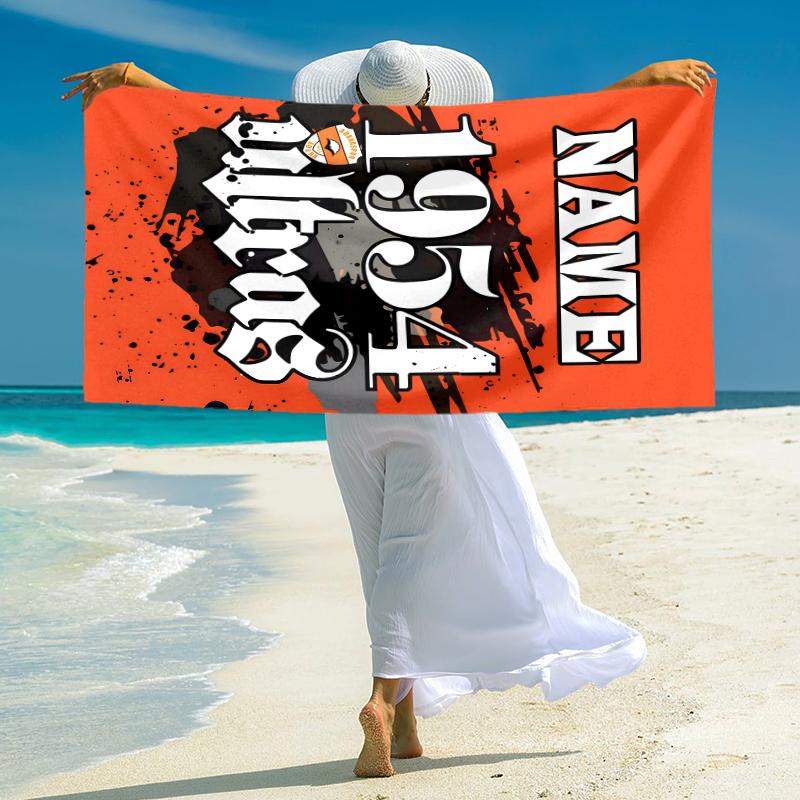 Personalized "Flamengo Fan Gear" Beach Towel Microfiber Beach Towel Thin Absorbent for Beach Swimming Yoga Bath Sports. 0910181