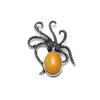 1Pc Colourful Diamonds Gemstones Octopus Brooches, Reiki Healing Crystal Amethyst Agate Opal Gemstone Brooch Pin, Energy Natural Stone Brooch Jewelry