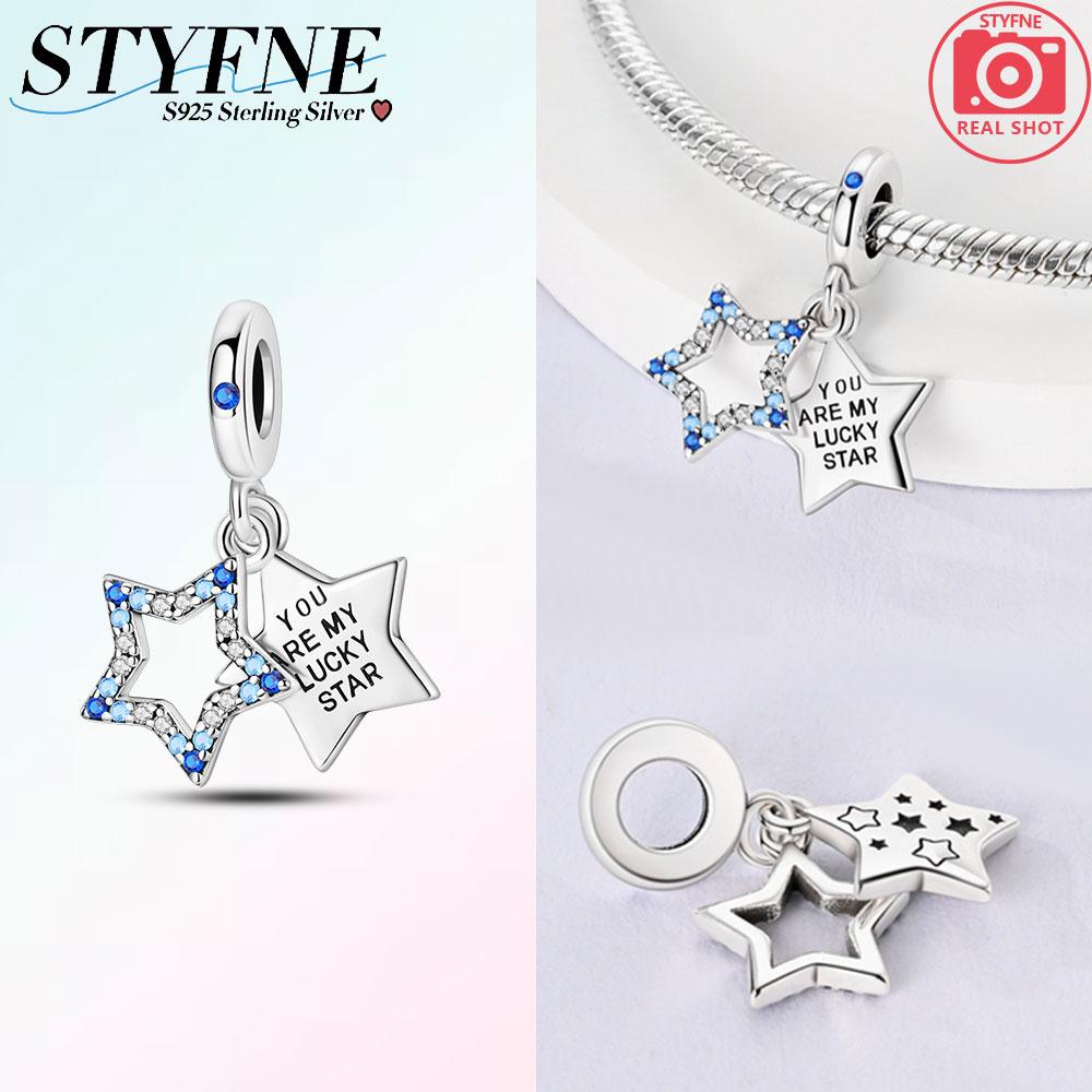 Charms Coppermysterious Starry Sky Lucky Star Pendants Fit Charms Plataoriginal Bracelet Women Jewellery Making Gifts
