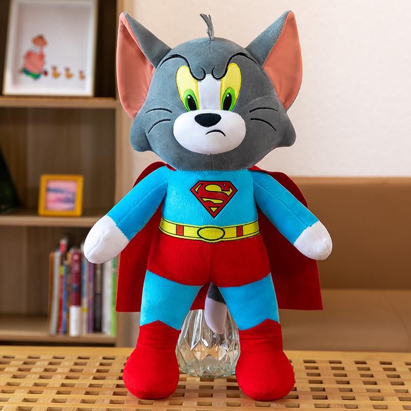 Tom Jerry Et Poupée Super-Héros Chat Souris Animaux en Peluche Pour la Décoration de la Chambre des Enfants