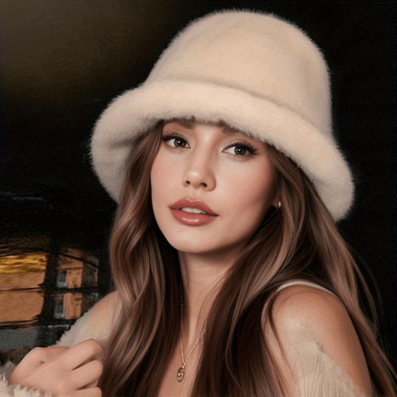 1 Piece of Women's Faux Fur Winter Hat, Small In Size, Suitable for Outdoor Sports, Cycling, Machine Washable