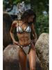 2025 European & American Stylish Backless Color Block Beach Bikini for Women