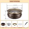 Japanese Non-Stick Charcoal Grill for Camping: Round BBQ Grill & Tea Brewing Stove
