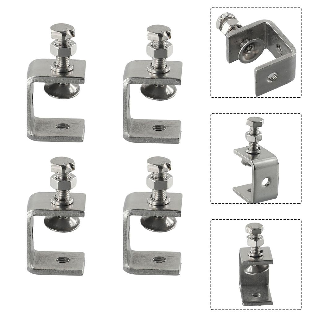 1/2/4 szt. Ścisk C Ścisk stołowy Ścisk kwadratowy do rur stalowych Obróbka drewna Regulowany Stały Uchwyt Klips Wielofunkcyjne Okucia Łączniki