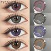 1 Pair New PROVENCE Contact Lenses for Eyes Pink Purple Color Eye Makeup Lens Natural Brown Grey Korean Softlens