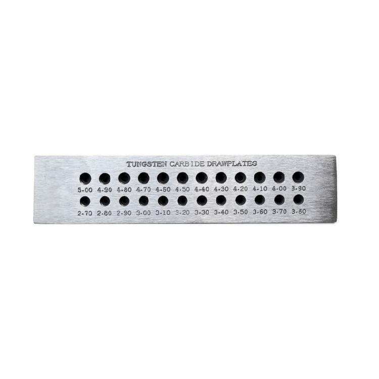 

Wire Drawplate Carbon Steel Tool Jewelry Making Plate Wire Drawplate Graduated Holes Wire Plate for Professional Use