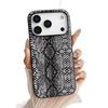 Leopard & Snake Print Faux Leather Drop-Proof Phone Case for Apple 15 Pro Max - Stylish and Durable for Girls