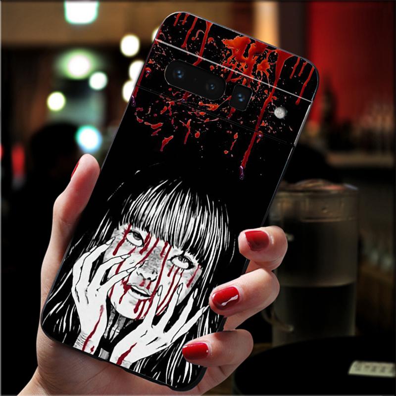 

Phone Case For Google Pixel 10 9 Pro XL 9A 8 7 6 Pro Pixel 8A 7A 6A Pixel 8 7 6 5 Junji Ito Tees Horror Google Pixel 8