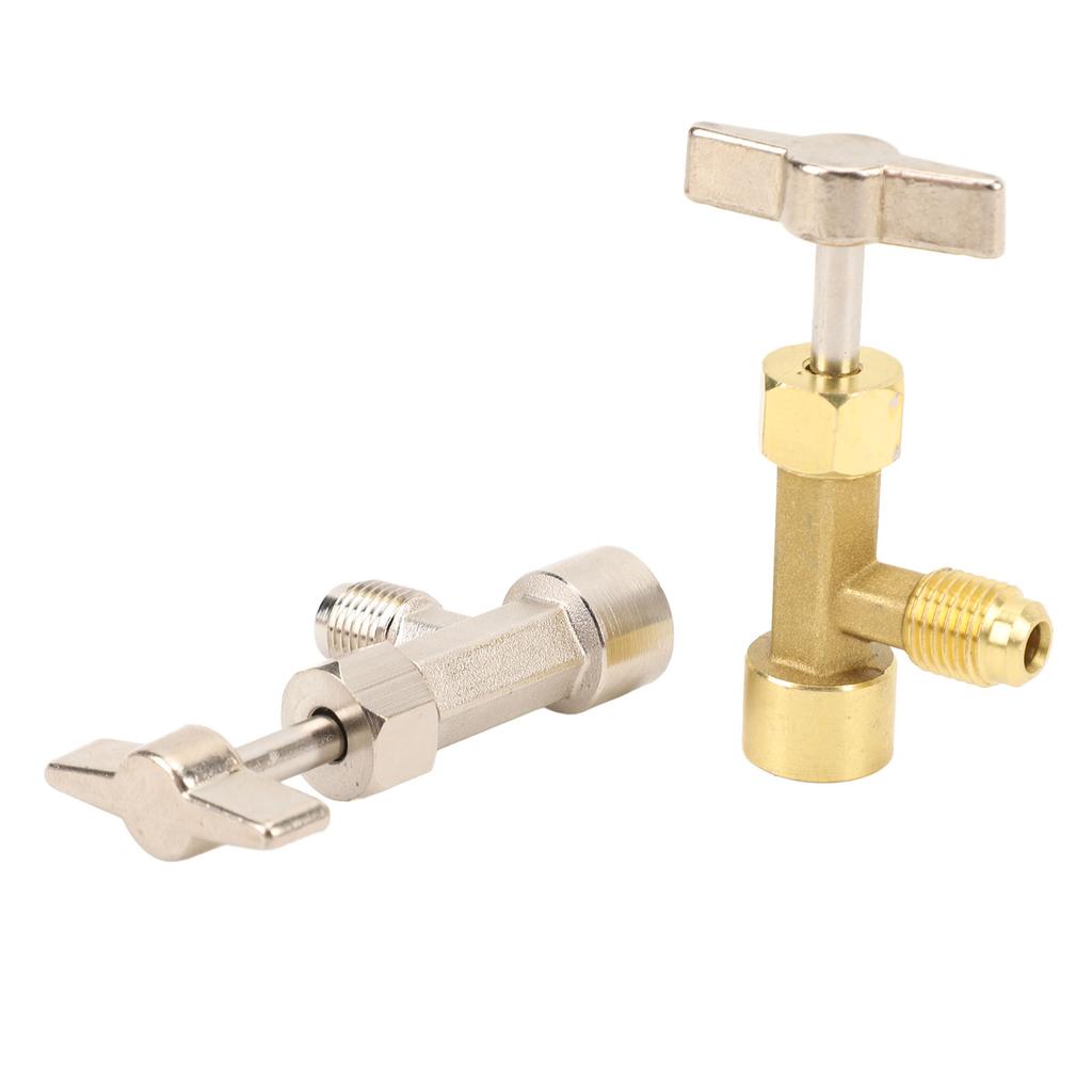 R134A Can Tap Self Sealing Puncture Style Refrigerant Can Tap with Valve Core Removal Tool for Automotive Air