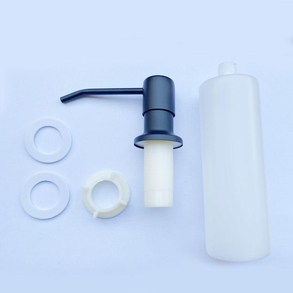 

Дозатор для мыла из нержавеющей стали, черные дозаторы для лосьона с черной кухонной раковиной с головкой насоса