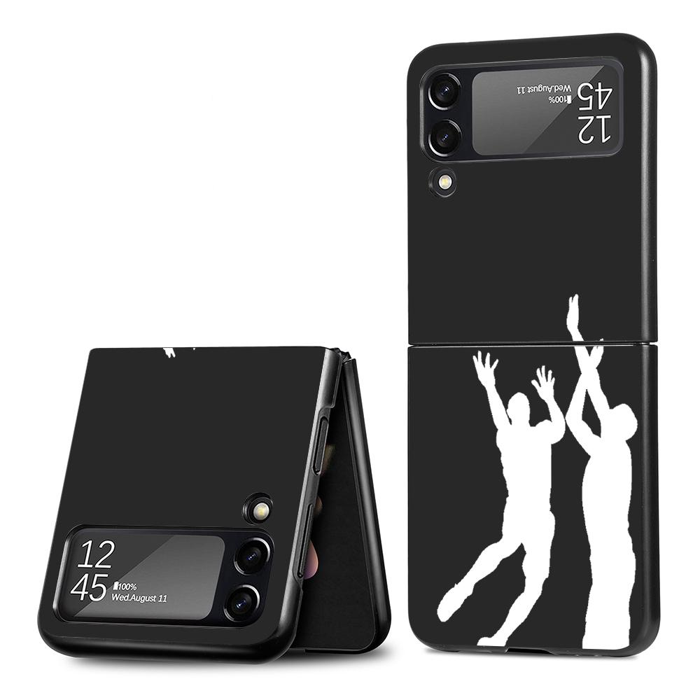 Cell Phone Case for Samsung Galaxy Z Flip3 Flip4 5G Black Coque Z Flip 4 3 Hard PC Cover Zflip3 Funda Basketball Dunk Star Slam