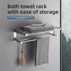 A25F-Ohne Bohren Handtuchhalter Batoom Handtuchstange Wandmontiert Rostfreier Edelstahl 304 Toiletten-Aufbewahrungs-Organizer Batoom