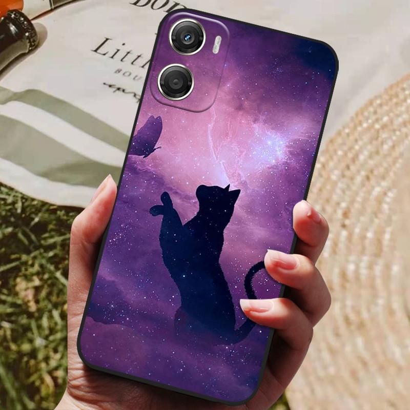 Custodia per Telefono Per Moto G06 Power 4G Cover Posteriore Guscio Antiurto Nero Silicone Morbida Cover Coque Per Motorola Moto G06 Custodie Fundas