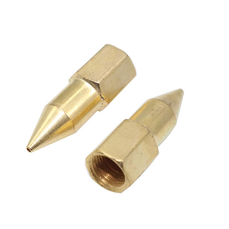 5 Pcs Grease Gun Nozzle Tip Copper-plated Gun Nozzle Universal Steel Nozzle Flat Head Nozzle Pneumatic Oil Grease Head