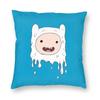 Finn The Human Melting Square Pillowcase Polyester Linen Velvet Printed Zip Decorative Home Cushion Cover