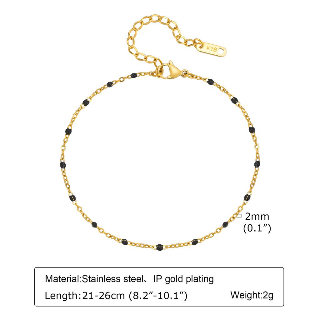 Evil Eye Anklet Bracelet for Women, 18K Gold Plated Stainless Steel, Adjustable Waterproof Evil Eye Jewelry