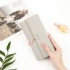 Women Long Wallet Korean PU Leather Leaf Pendant Tri-fold Bag Multi Function Clutch Large Capacity