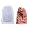 High Temperatures Resistant Silicone Candle Mould With Desert Queen Embosseds Pattern