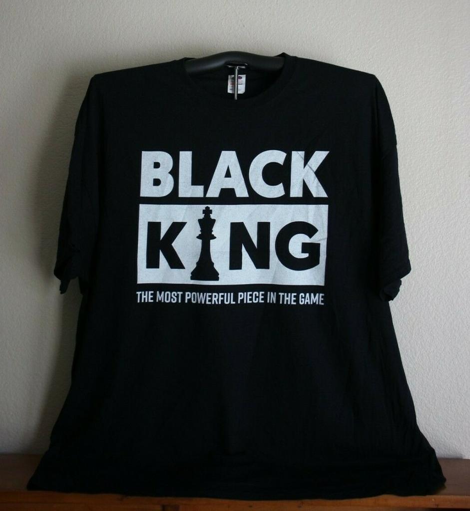 BLACK KING- THE MOST POWERFUL PIECE IN THE GAME- Chess T-Shirt 4XL in Black