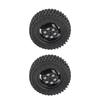 2Pcs Truck Wheel Rubber Tire 55mm Dia Aluminium Alloy Fit for WPL D12 1Celsius10 RC Car