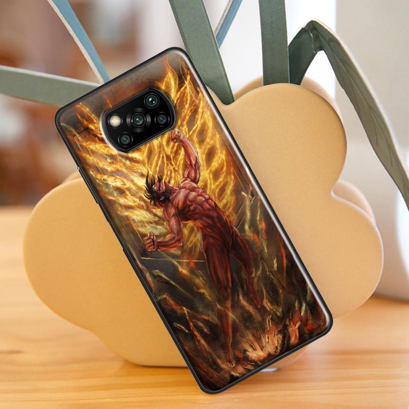 Husa Anime Attack on Titan pentru Xiaomi Mi 11 Lite 9T 10T 11T Pro POCO X3 Pro X3 GT F1 F2 F3 M4 M3 Pro Husa