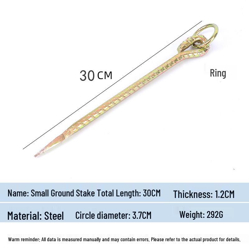 Rebar Outdoor Tent & Trampoline Ground Stakes with Wind Rope Fixing Pegs for Camping & Dog Stakes