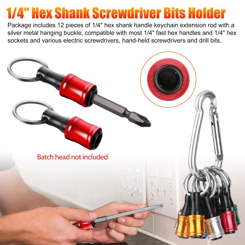 Satın alın Drill Bit Holder 1/4 Inch Hex Shank Keychain Extension Bar