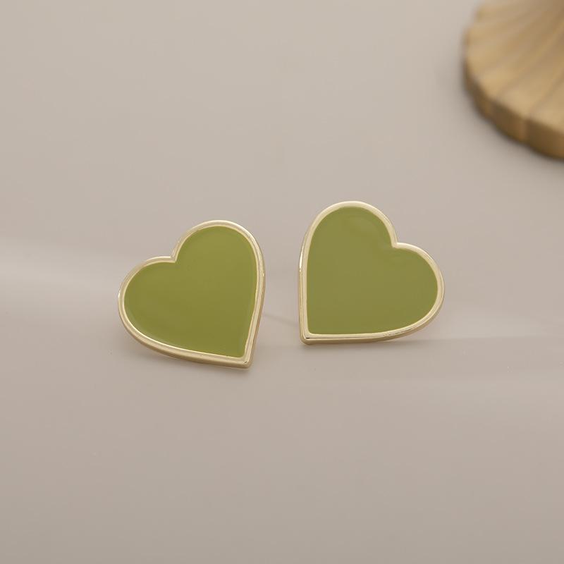 

Простые металлические эмалевые серьги в форме сердца, элегантные модные серьги-клипсы для прокалывания ушей в виде комаров
