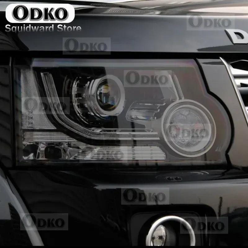 Car Headlight Tint Smoked Black Protective Film Transparent TPU Sticker For Land Rover Discovery 4 LR4 2009-2016 Accessories