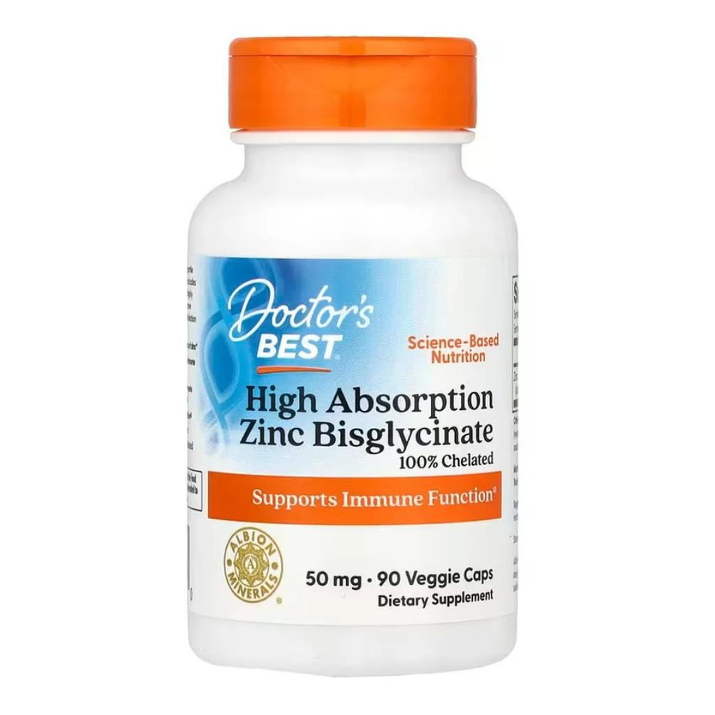 High Absorption Zinc Bisglycinate, 50mg - 90 vcaps