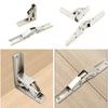 2Pcs 90 Degree Self-Locking Folding Hinge Door/Shelf Hinge Replacement Shelf Bracket Concealed Hinge Space Saving