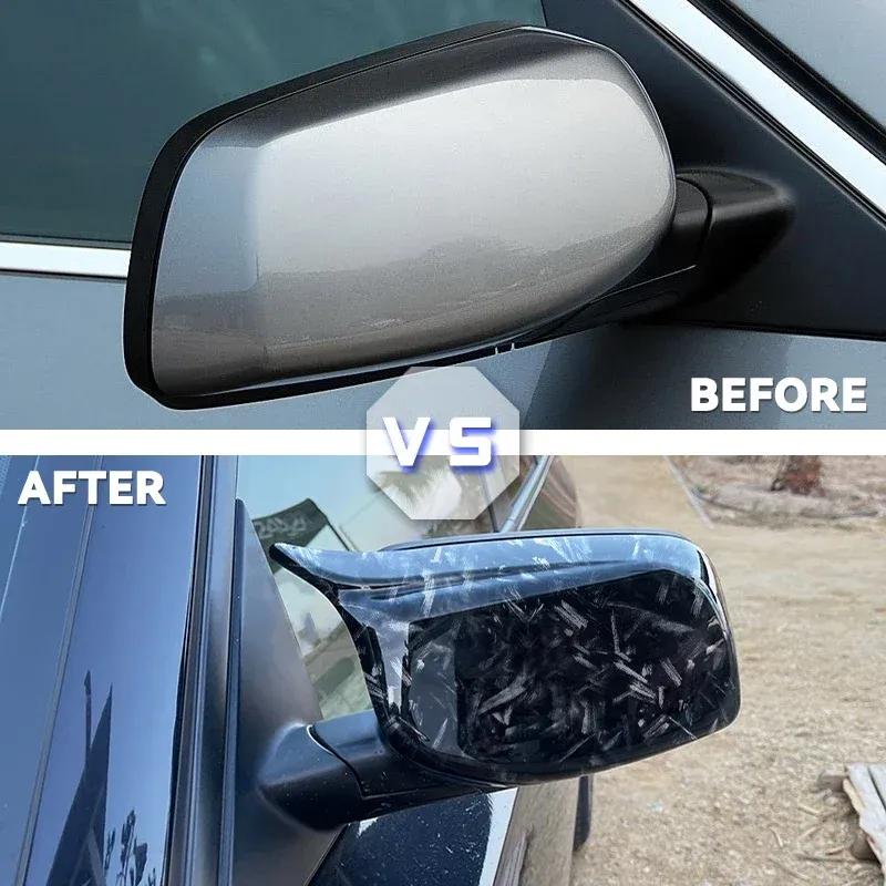 For BMW 5 Series E60 E61 E63 E64 2004-2008 520i 525i 528i 528xi 530i Rearview Mirror Cover Cap Carbon Fiber / Black