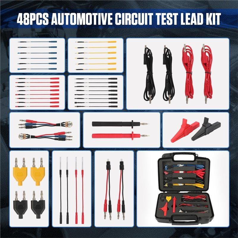 Multi-Function Auto Diagnostic Tools 48PCS Automotive Circuit Test Leads Kit Electrical Breakout Automotive Kit