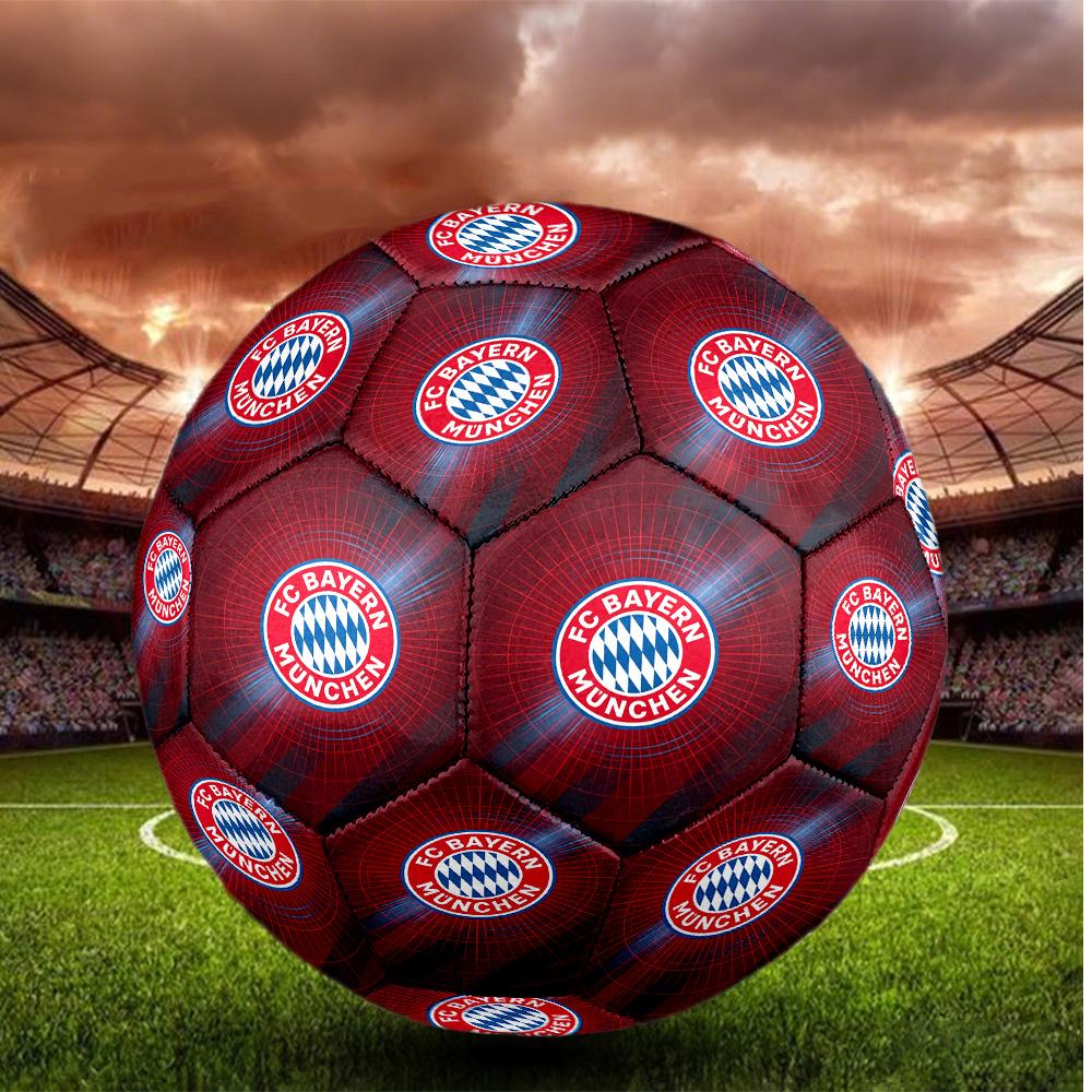 Bayern Monaco Pallone da Calcio Taglia 5 Alta Elasticità Pallone da Calcio Per Competizione All'aperto Allenamento Quotidiano Gioco
