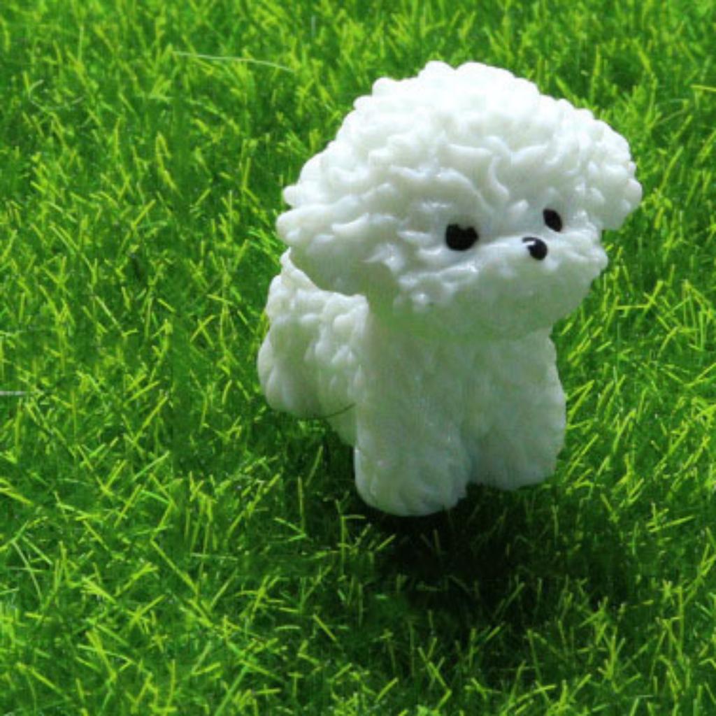 Karanlıkta Parlayan Sevimli Köpek Yavrusu Minyatür Saksı Bitkisi Dekorasyonu Araba Paneli Parlak Köpek Süsü