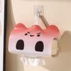 PU Leather Hanging Tissue Bag Cartoon Wall Hanging Tissue Holder Creative Napkin Dispenser  Bedside