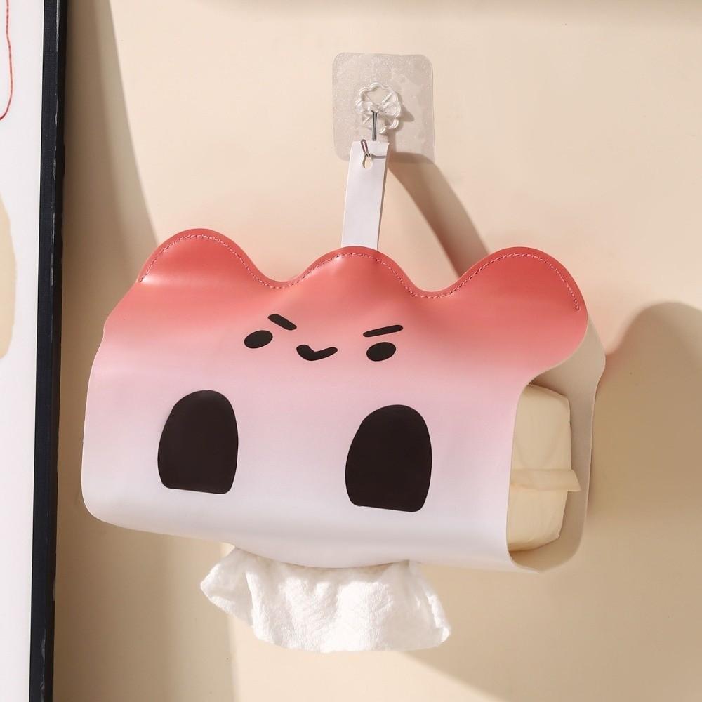PU Leather Hanging Tissue Bag Cartoon Wall Hanging Tissue Holder Creative Napkin Dispenser Bedside