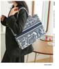 Herbst/Winter 2025 Damen Canvas-Tote mit großem Fassungsvermögen und chinesischer Jacquard-Stickerei