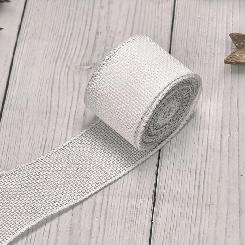 4 cm breites farbiges Imitationshanf-Band mit Drahtkante für DIY-Weihnachtsdekorationen