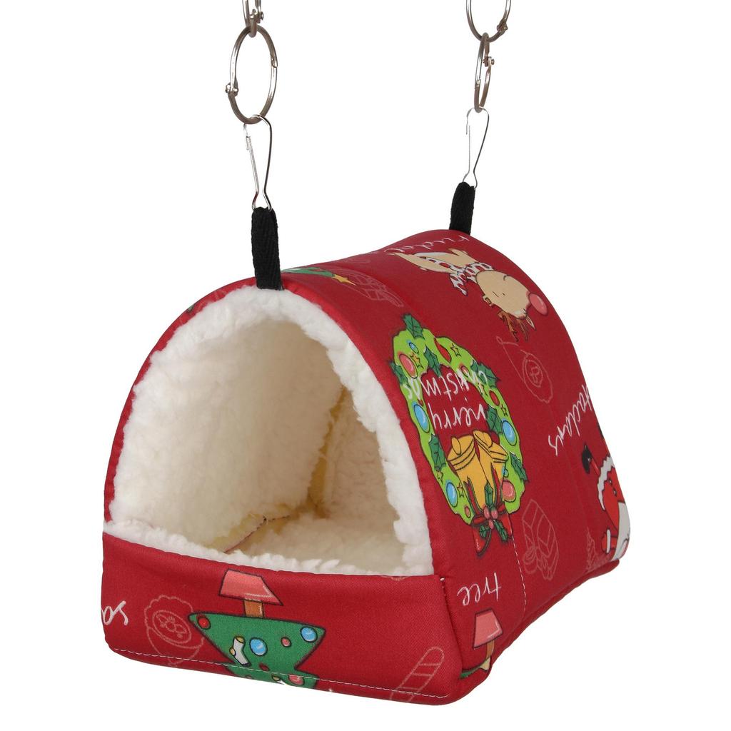 Warm Fleece-Lined Winter Nest for Small Pets: Parrots & Hamsters