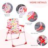 Kids Outdoor Bistro Table and Chair Set Butterfly Pattern Garden Patio Backyard with Removable & Height Adjustable Parasol