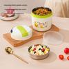 Stainless Steel Cute Cartoon Insulated Lunch Box - Large Capacity for Students and Outdoor Use