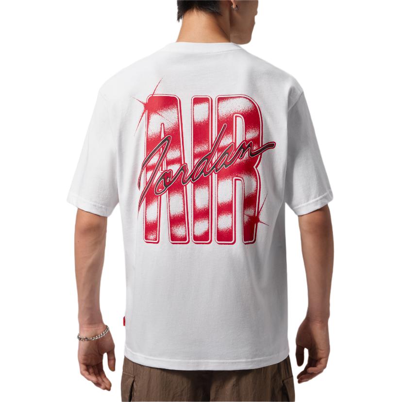 Jordan Brooklyn Letter Logo Print Straight-Cut Short Sleeve T-Shirt Men tops IX1572-100
