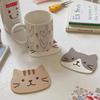 Koreansk Kattunderlägg Köksaccessoarer Kawaii Koppunderlägg Bordsdekoration Söt Bordsmatta Koppunderlägg Matsalsbord Dekor